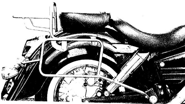 Portavaligie laterale imbullonato cromato per Honda VT 1100 C3 Shadow (98-00) Hepco & Becker