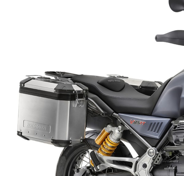 Set di valigie originali in alluminio Moto Guzzi V85 TT