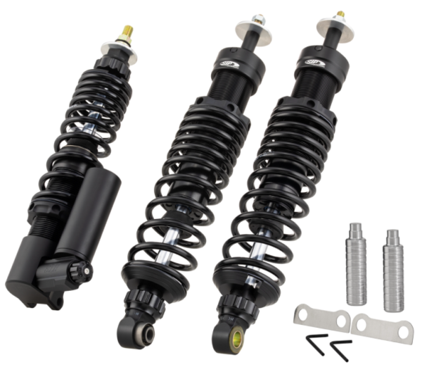 Kit ammortizzatori anteriori e posteriori per Vespa GTS/​GTS Super/​GTV/​GT 60/​GT/​GT L 125-300ccm, nero opaco