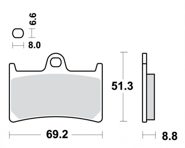 Kit pastiglie freno TRW anteriori, in metallo sinterizzato, con ABE, MCB611SRT