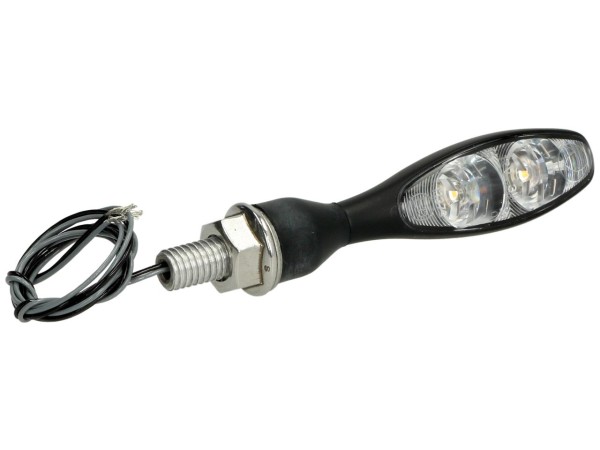 Indicatore Kellermann, Micro 1000 Extreme, acciaio, LED, V/H, L/R, 12 V, nero satinato, M8x20