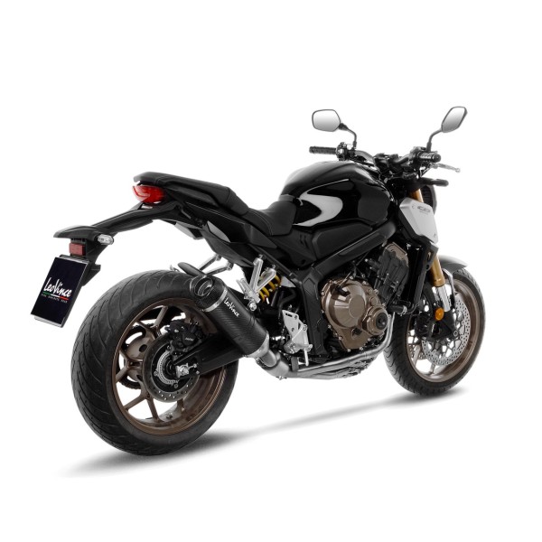 LeoVince sistema completo LV One Evo per Honda CB 650 RA Neo Sports Cafe, carbonio, omologazione E