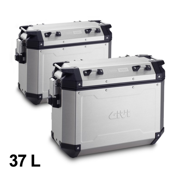 Set di valigie laterali Givi in alluminio Trekker Outback 37L Monokey