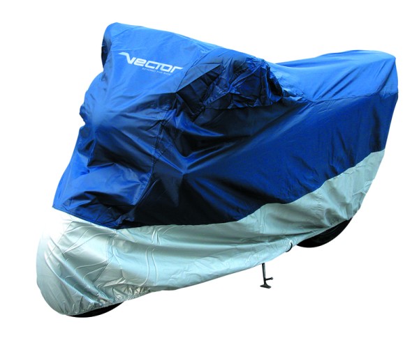 VECTOR Telone da interno/esterno per moto/scooter - Blu/Argento - M