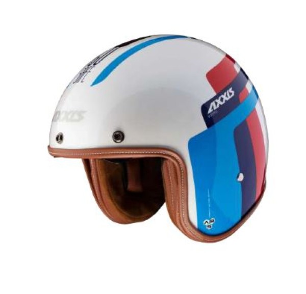 Casco jet Axxis, Hornet SV Oldstyle, blu lucido