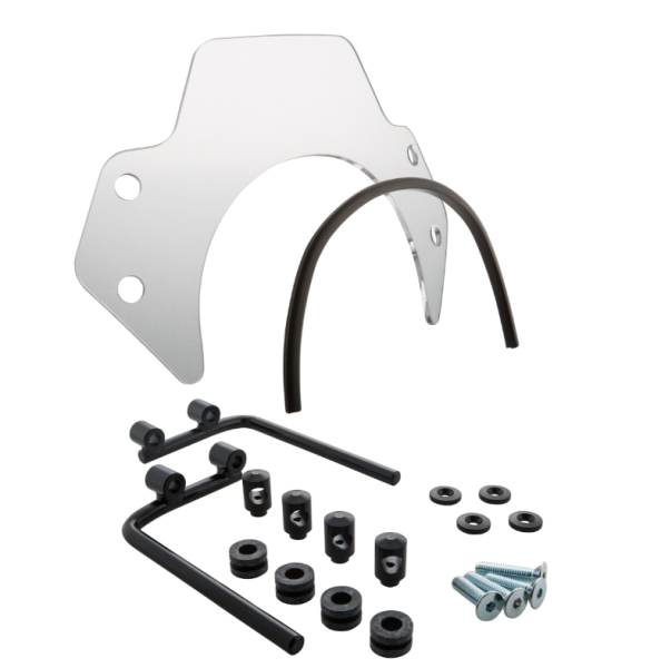 Zanzariera per Vespa PX 80-200ccm, supporti neri, trasparenti