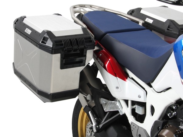 Set di valigie Xplorer argento + portaoggetti argento per Honda CRF1000 Africa Twin (18-19)