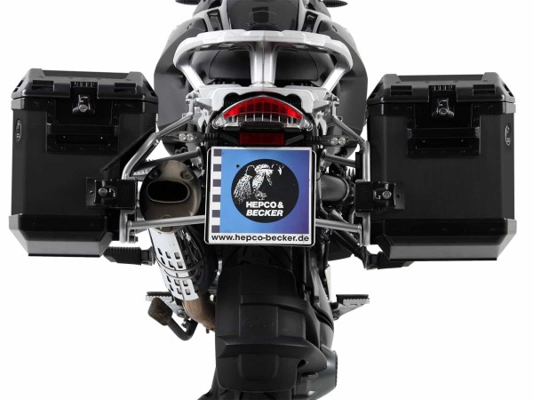 Set di portavaligie Portavaligie incluso set di valigie Xplorer Cutout nero per BMW R 1200 GS /Adventure (-13)
