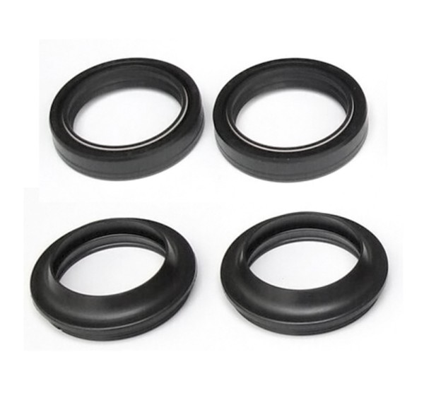 Set di anelli di tenuta per forcella in Tecnium con tappi antipolvere - 46x58x9,5/11,5 mm