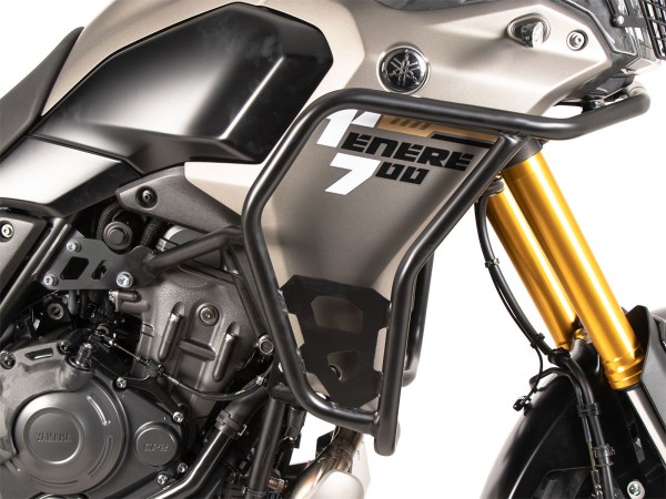 Barra di protezione serbatoio "Solid" nera per Yamaha Ténéré 700 (25-) Hepco & Becker