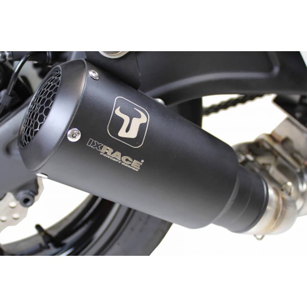 Silenziatore posteriore IXRACE MK2 KTM Duke 125/390, RC 125/390, acciaio inox, omologato E, Euro4