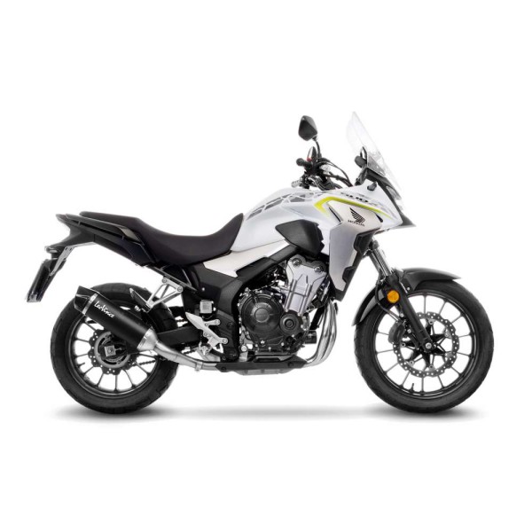 Sistema di scarico LeoVince Nero per Honda CB 500 F /X, CBR 500 R, nero, slip on, Euro4+5, certificato E