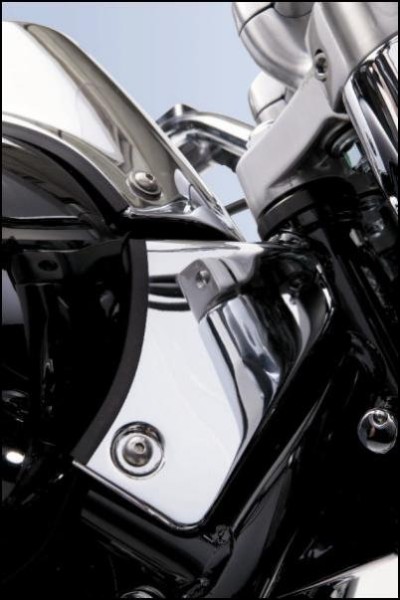 Copritesta sterzo destro, cromato per Suzuki VL1500 BJ. 2005-2007/ VL1500 BJ. 1998-2004
