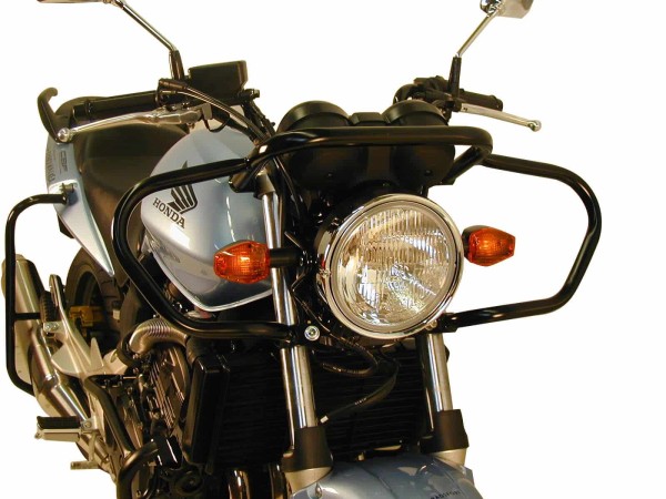 Barra di protezione anteriore nera per Honda CBF 600 (04-13) Hepco & Becker