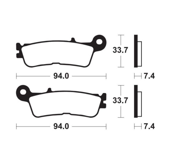 Pastiglie freno Tecnium MX/ATV in metallo sinterizzato - MOR465