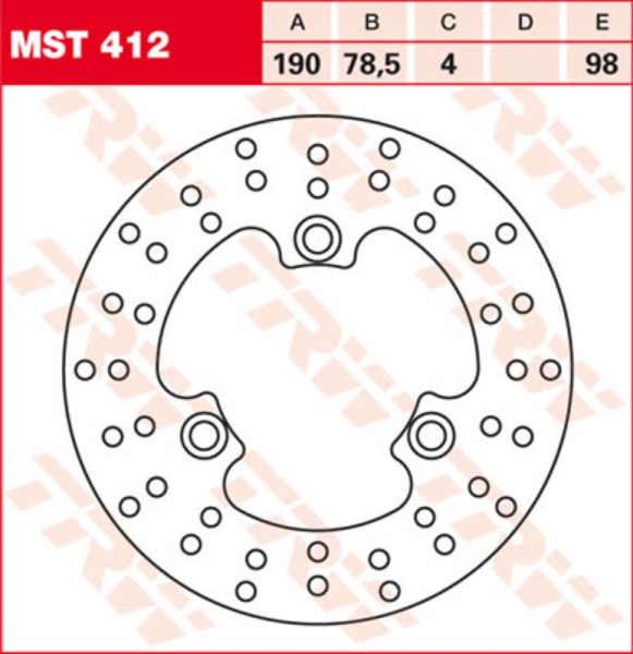 Disco freno TRW Lucas MST258, rigido