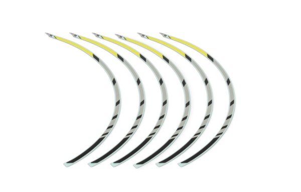 Set di adesivi decorativi per cerchi *Y-196* LEMON ICE YELLOW originale Honda