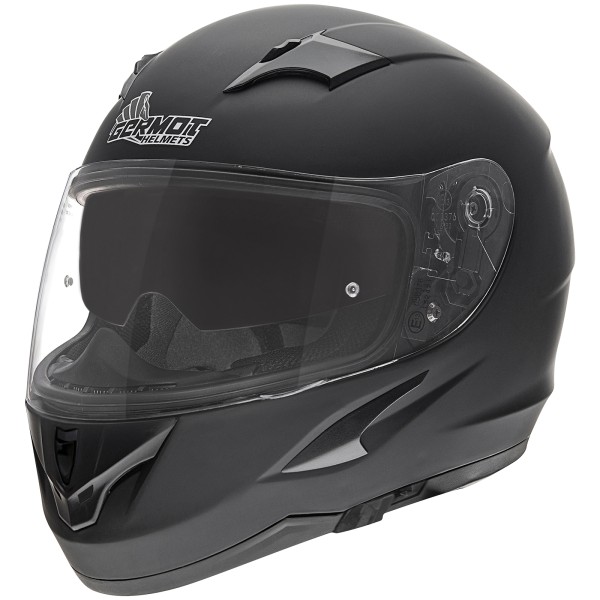 Casco integrale Germot GM 306, nero opaco