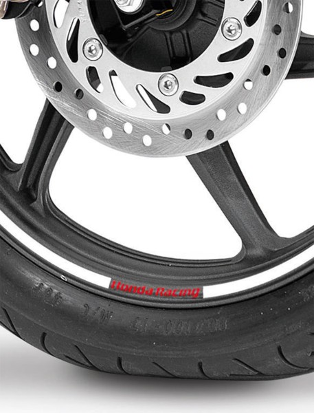 Set di adesivi decorativi per cerchioni originali Honda CB 650 F/ CBR 650 F/ CBR125R argento