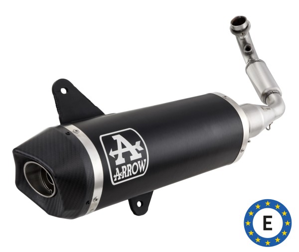 Scarico sportivo Arrow Urban con catalizzatore / carbonio per Vespa GTS/​GTS Super/​GTV 300ccm HPE (`20-) Euro 5