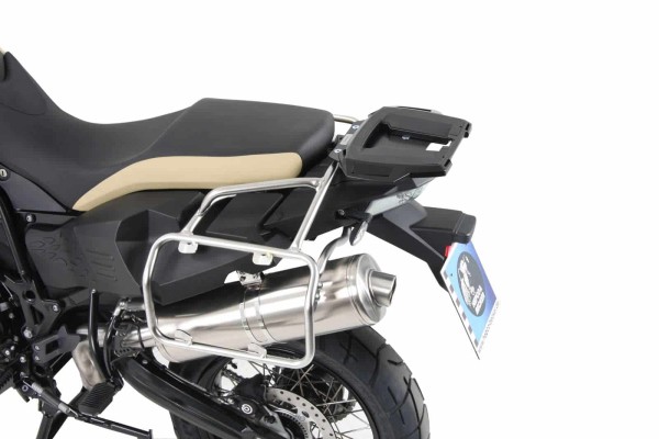 Porta bauletto in alluminio nero per BMW F 800 GS Adventure Hepco & Becker