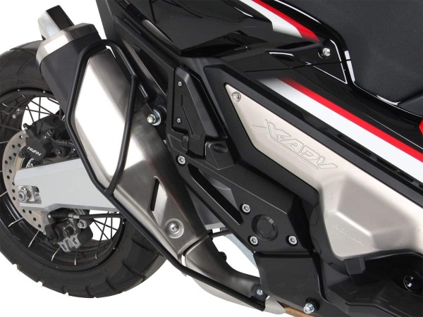 Barra di protezione per il silenziatore posteriore nero per Honda X-ADV 750 (17-20) Hepco & Becker