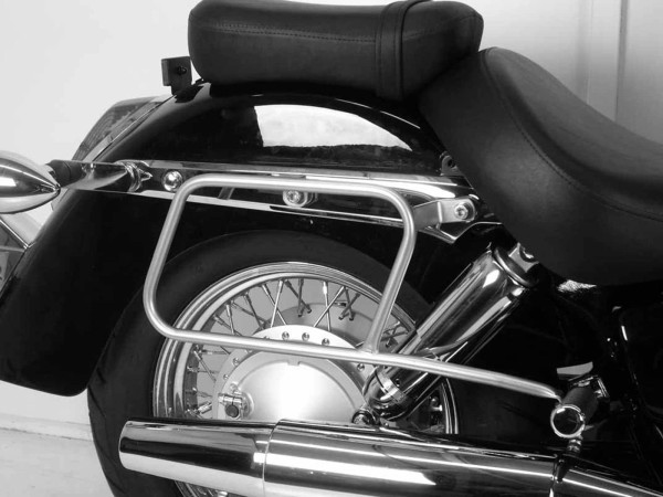 Portaborse in pelle tubolare cromato per Honda VT 750 C Shadow (08-16) Hepco & Becker
