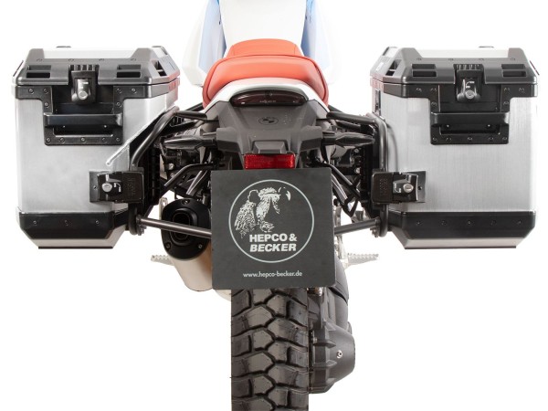 Set portavaligie Portavaligie incl. set di valigie Xplorer Cutout argento per BMW R 12 G/S (25-)