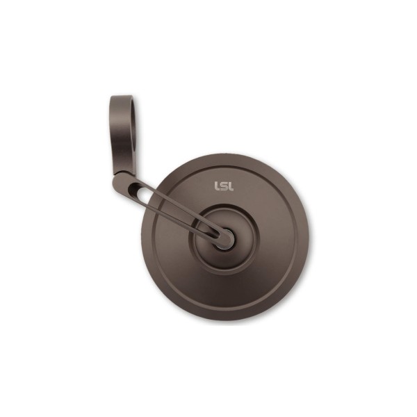 LSL Spiegel RETRO, Lenkerendenspiegel kurz, titan, mit Straßenzulassung, ECE, mit Adaptern für 22mm