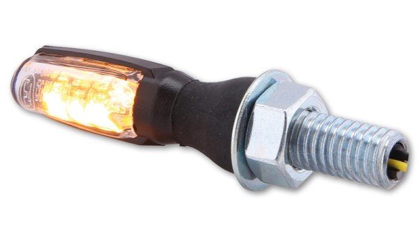 HIGHSIDER Smart Spark LED alloggiamento indicatore nero / lente trasparente (coppia), anteriore e posteriore