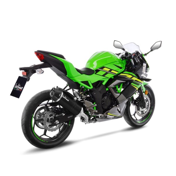 Sistema di scarico LeoVince LV One Evo per Kawasaki Ninja 125 /Z 125, carbonio, slip on, Euro4, certificato E