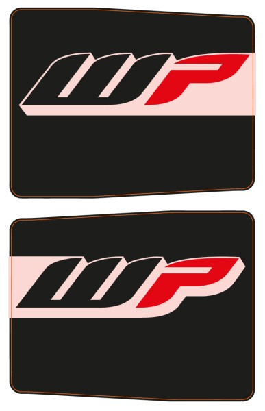 Set di adesivi di protezione forcella KTM neri