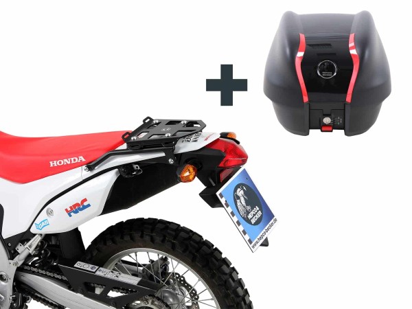 Portapacchi nero incluso Journey Topcases 30 nero per Honda CRF 250 L / Rally (12-20)
