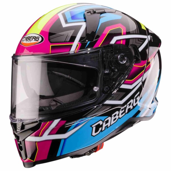 Caberg casco Avalon X Brama nero/azzurro-fluo-giallo-fucsia