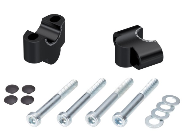 Riser manubrio H=25 mm nero per Honda NC 750 S /DCT (14-20) Hepco & Becker