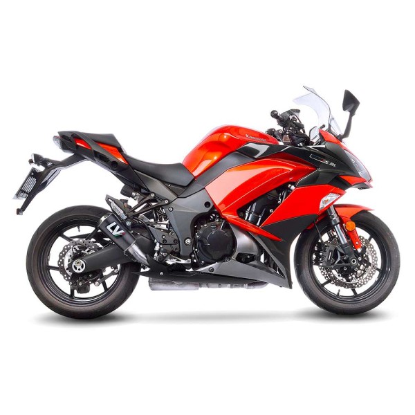Sistema di scarico LeoVince LV-10 per Kawasaki Z 1000 /SX, carbonio, 2 slip on, Euro4, certificato E