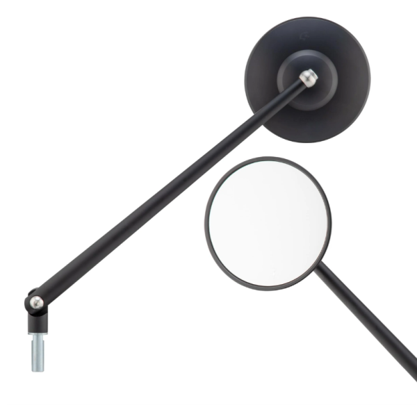 Specchio standard per Vespa, filettatura sinistra, nero opaco
