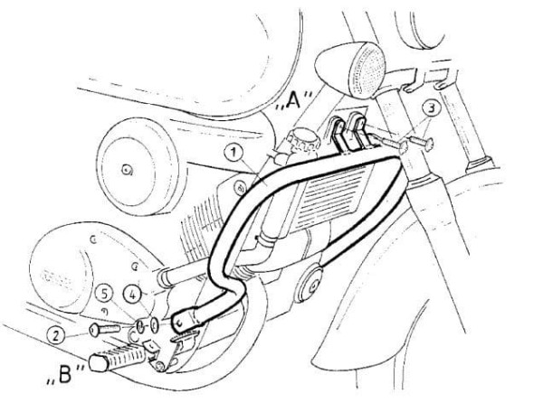 Protezione motore cromata per Honda VT 125 C2 Shadow (99-00) Hepco & Becker