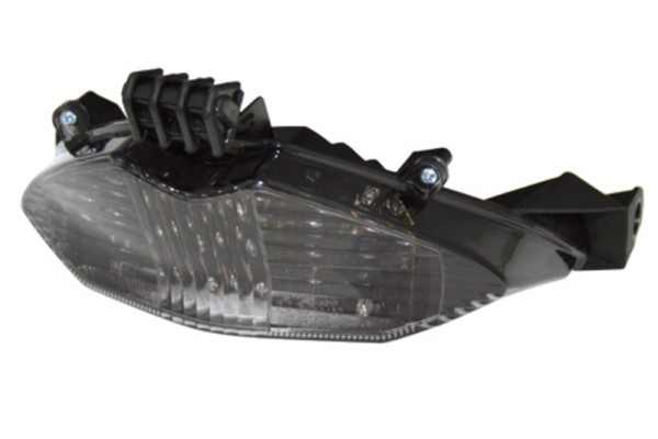 HIGHSIDER fanale posteriore intelligente a LED nero stile Suzuki, omologato E (1 pezzo)