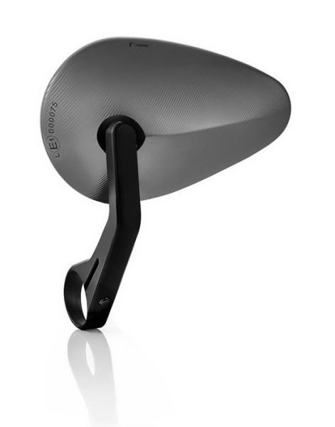 Specchietto per manubrio RIZOMA "Reverse Radial" destro o sinistro per Vespa, anodizzato grigio