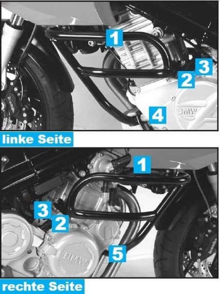 Protezione motore argento per BMW F 800 S Hepco & Becker