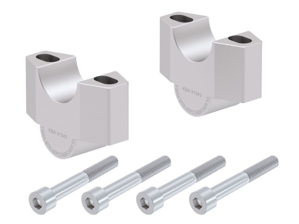 Riser manubrio H=30 mm argento per Honda ADV 350 (22-) Hepco & Becker