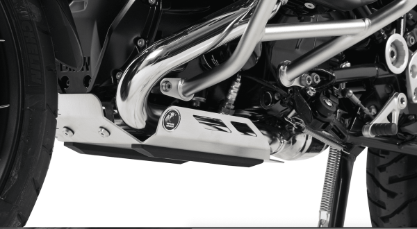 Piastra di protezione motore argento per BMW R 1200 GS Adventure (14-18) Hepco & Becker