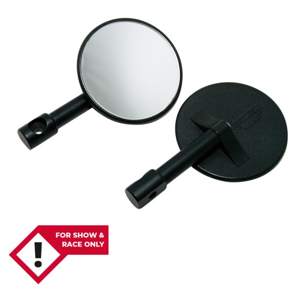 HIGHSIDER Specchietto retrovisore smart bar nero rotondo (coppia)