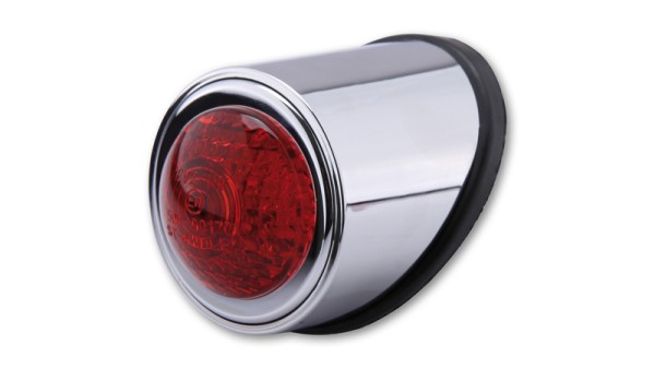 HIGHSIDER smart Old School Tipo 1 Luce posteriore a LED cromata omologata E (1pc)