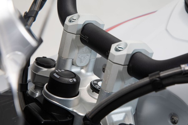 SW-Motech Riser manubrio, argento per manubrio Ø 32 mm, H=40 mm per BMW R 1250 GS /Adventure - SW Motech
