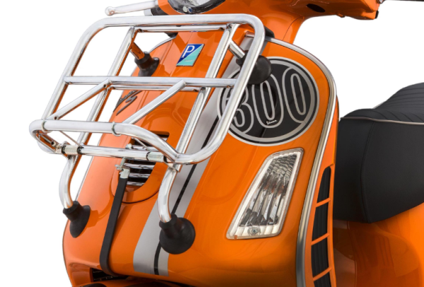 Portapacchi anteriore per Vespa GTS/GTS Super/GTV/GT 60/GT/GT L 125-300cc, pieghevole, cromato